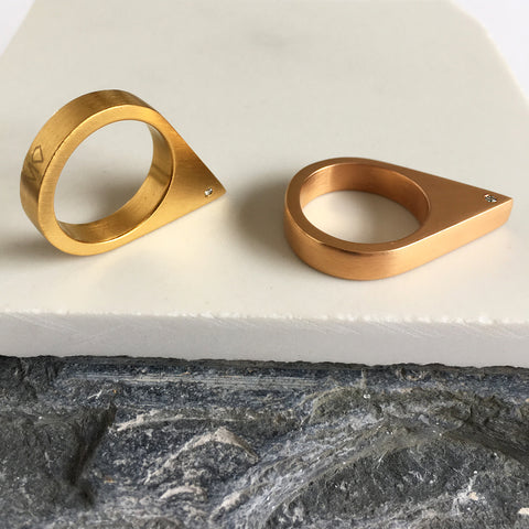 Thin Spike w/diamonds RGL